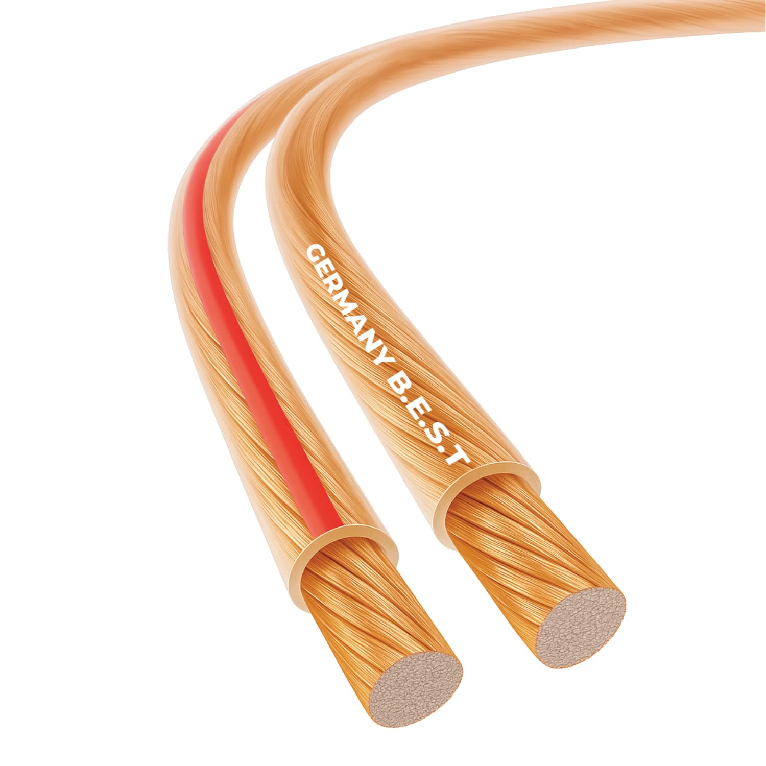 Germany B.e.s.t Cable de altavoz de 100 m, 2 x 2,5 mm², para altavoces y sistemas de cine en casa, cable de alta fidelidad CCA – cobre aluminio