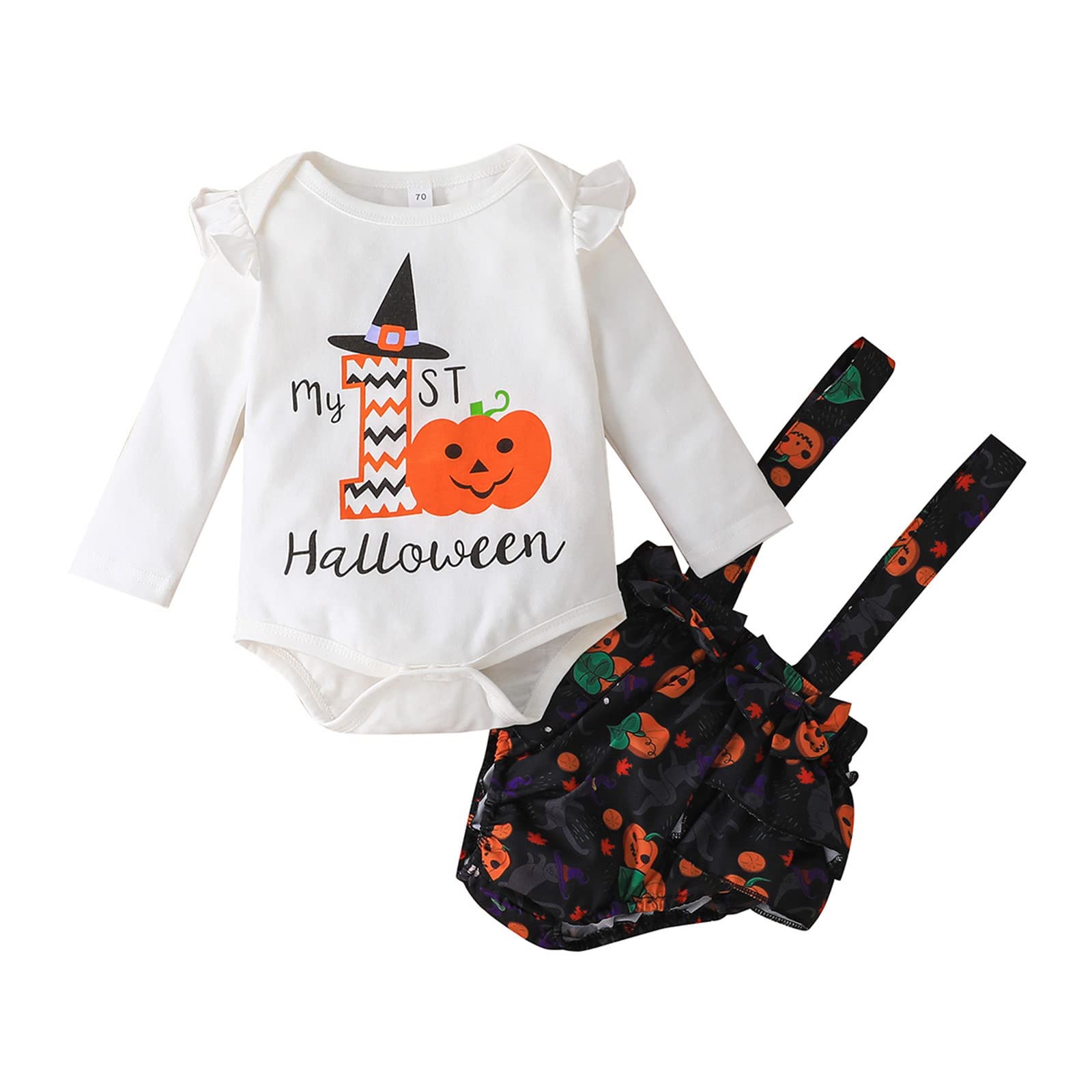 TONNY Girls Size 8 Short Outfits Infant Boys Girls Halloween Long Sleeve Romper Bodysuits Gifts 8 Month Girls