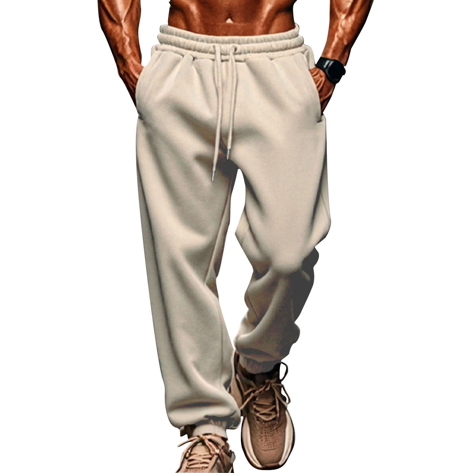 Jogging Homme Baggy Confortable – Pantalon Survêtement Oversize Coton Polyester – Streetwear Décontracté