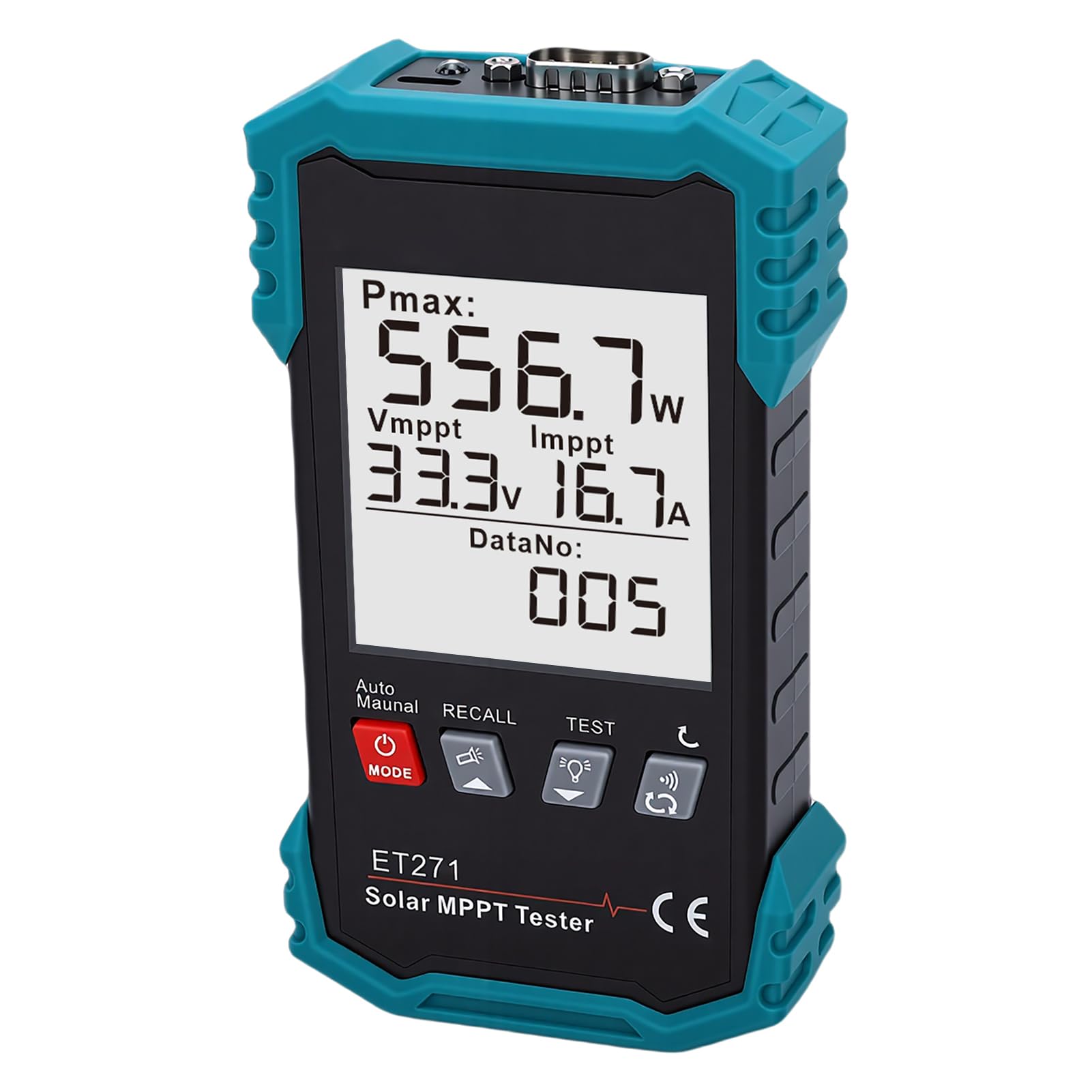 SIXRUN Tester per Pannelli Solari Misuratore MPPT ABS Multimetro Fotovoltaico LCD da 2000 W con Test di Tensione A Circuito Aperto da 0 A 40 A per Installatori di Sistemi Solari Risoluzione dei