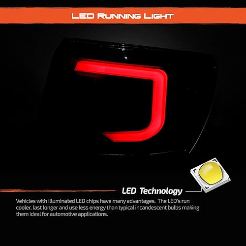 Miniatura 3 de AKKON - 2019 LED de actualización para luces traseras Subaru ImprezaWRX 08-11 con carcasa de barra roja - Negro