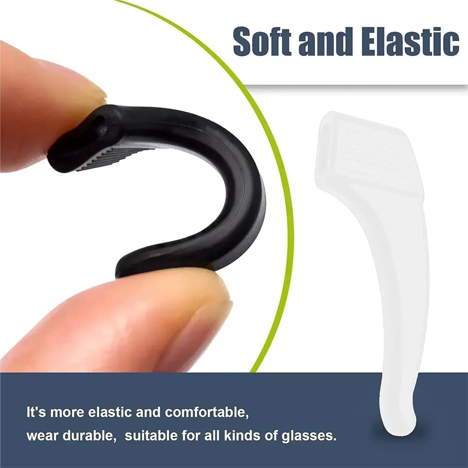 Durable 180pcs Soft Silicone Ear Hook Anti-slip Glasses Leg Grip Holder Ear Sleeve Bracket