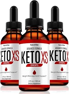 (3 Pack) Keto XS Drops for Advanced Weight Loss - KetoXS Liquid Formula, All-Natural Dropper to Support Energy, Health and Fitness, Premium KetoXS Gotas, Official Review (90 Servings)