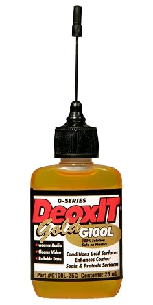 CAIG LABORATORIES DeoxIT Gold 100% Contact Conditioner, Needle Applicator, 25ML- G100L-25C