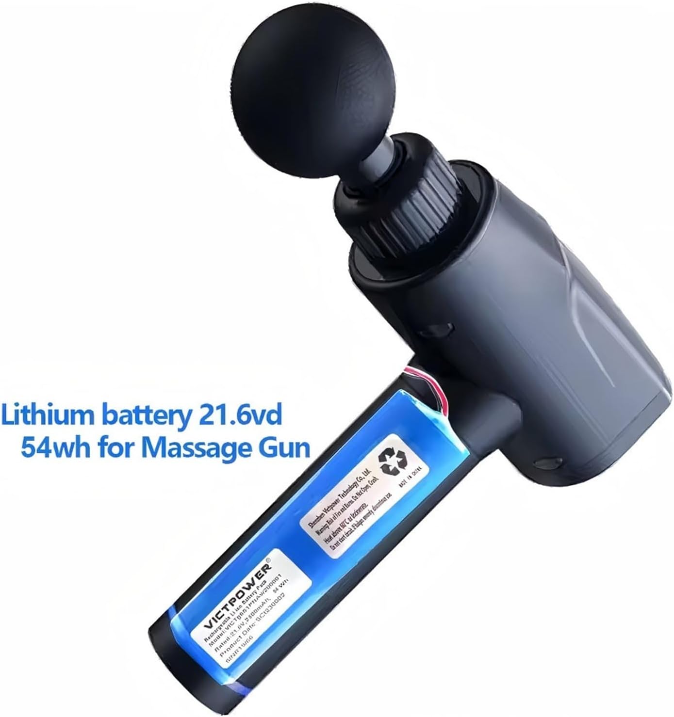 E-Power Battery Pack, Compatible For Gun Massage 21.6V 2500mAh 54Wh, Rechargeable Lithium Battery