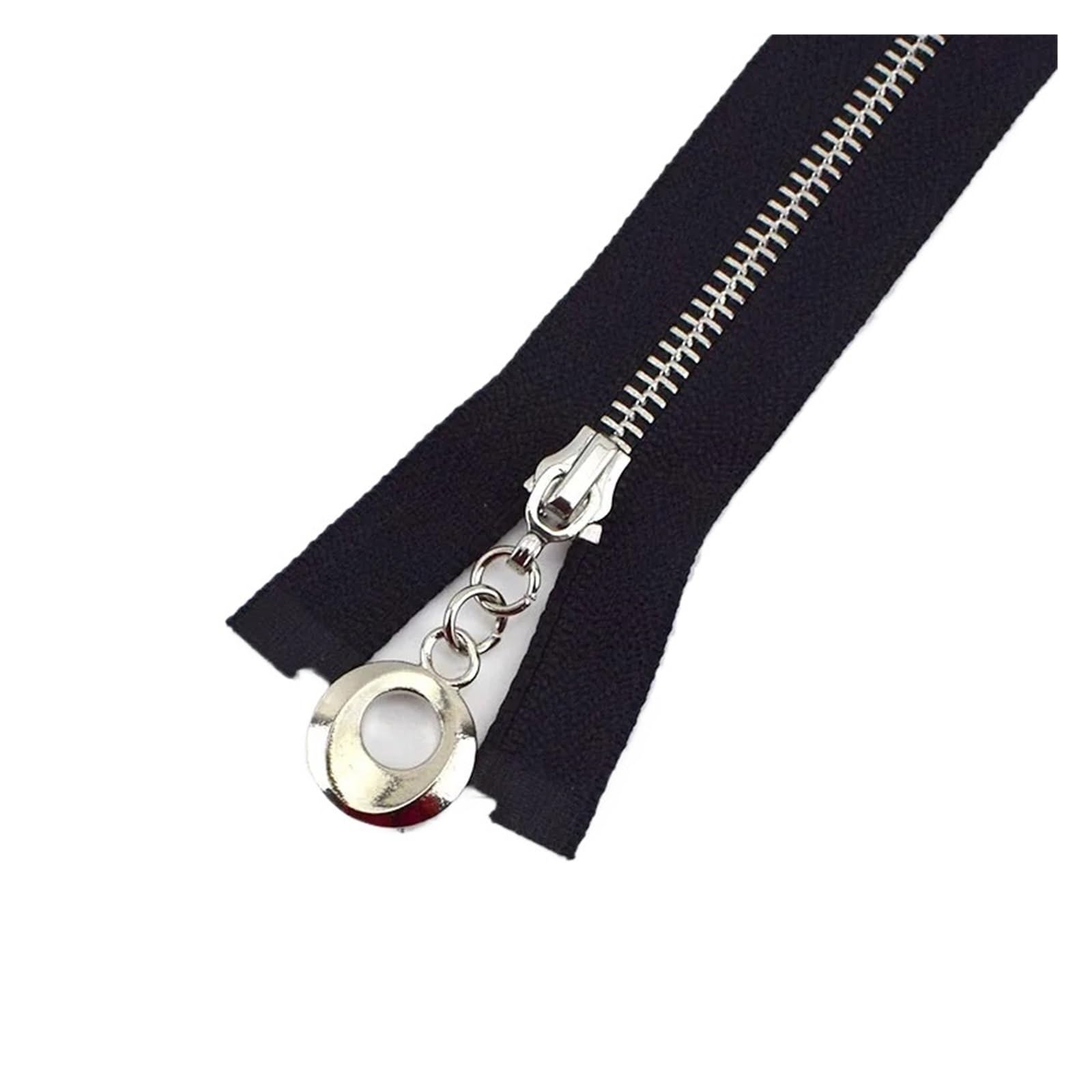 5Pcs 3# Metal Zipper for Sewing 30cm Close-End Zippers Silver Tooth Bag Decor Zip DIY Garment Accessories(ZA093-Black)