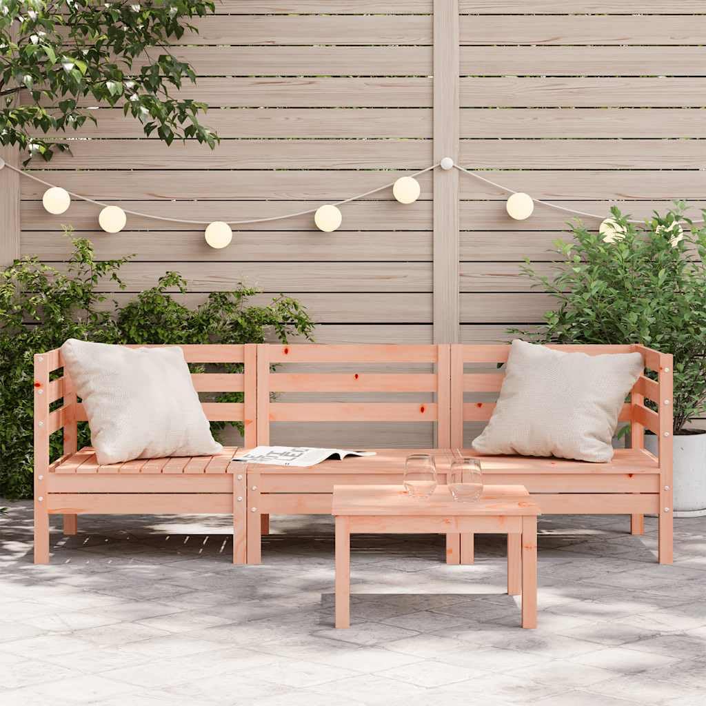 Divano da giardino a 3 posti in legno di Douglas massiccio con design a doghe per terrazza e giardino, mobili modulari da esterno per una seduta comoda, legno durevole