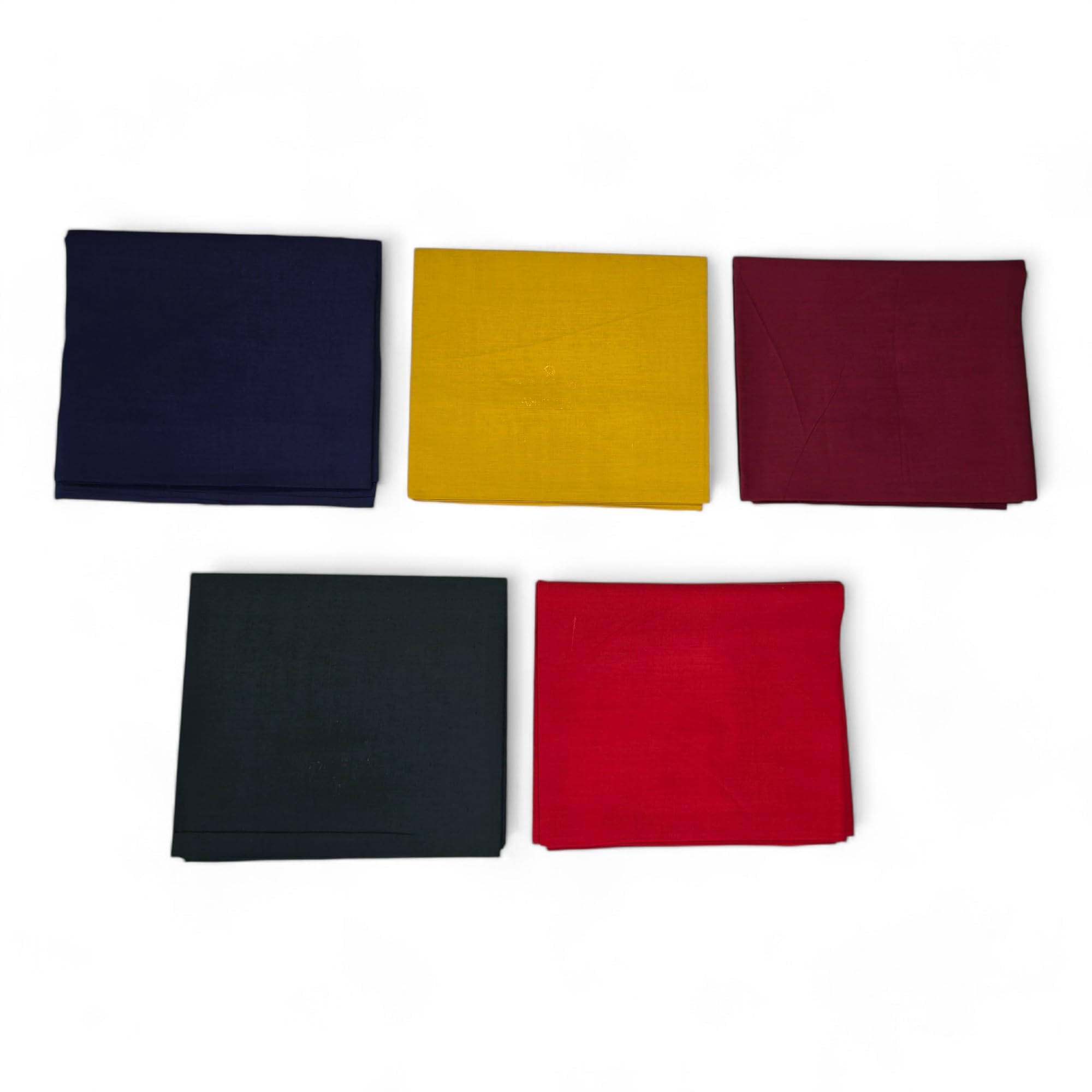 AMBIKA STORES Cotton Blouse Material 1Meter Unstitched | Rubia Premium Plain 2 * 2 Blouse Piece Material Cotton 1 meter Multicolour Blouse Piece Material - Pack of 5-image-48