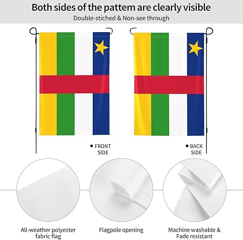 Miniatura 6 de LIFANGMI Flag of the Central African Republic Garden Flag 12.5"x18" Inch Double Sided Garden Flags Home Lawn Outdoor Decor Flags Party Banner