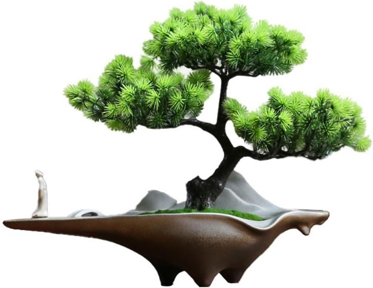 Artificial Tree Simulation Greenery Bonsai Pine Tree Potted Plant Decorations Small Ornaments Living Room Entrance Desktop Decorations Artificial Plants Indoor