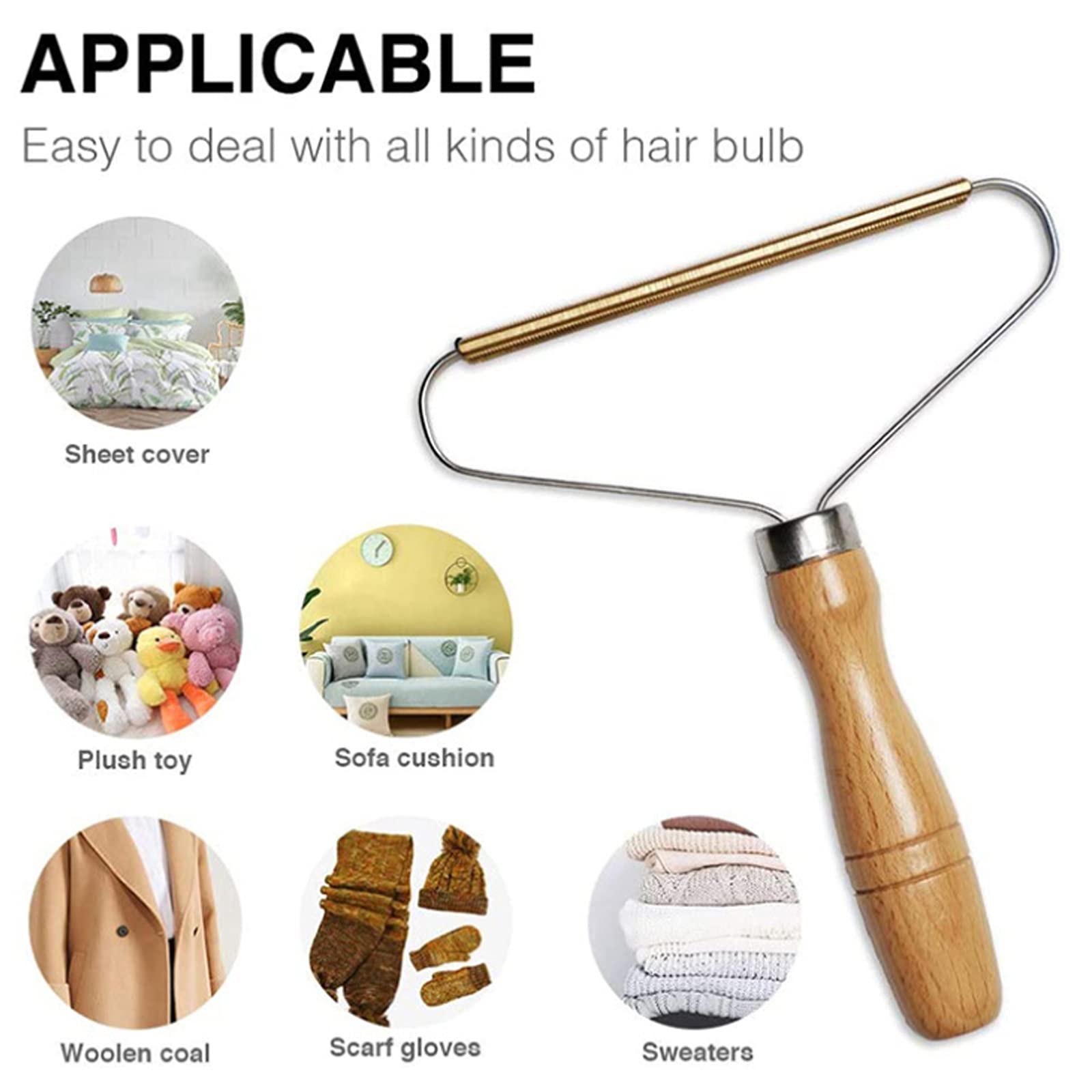 Fusselrasierer Fusselentferner, Wollkamm Fusselkamm Holz, Portable Lint Remover Fuzz Shaver Kaschmirkamm Für Wolle Kaschmir Und Weitere Stoffe