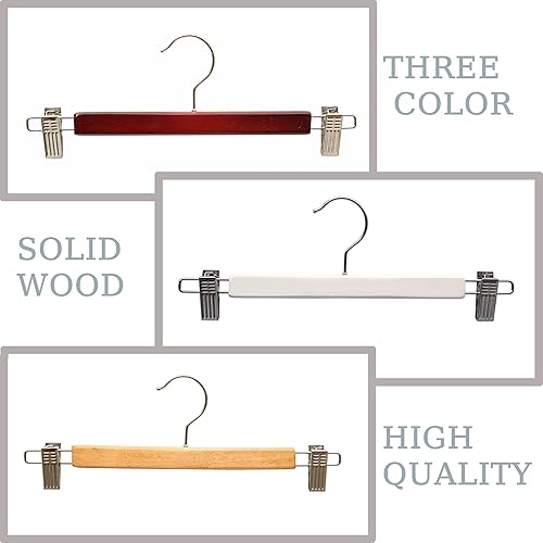 Miniatura 5 de Percha de madera para pantalones, juego de 12 piezas, color Nnn