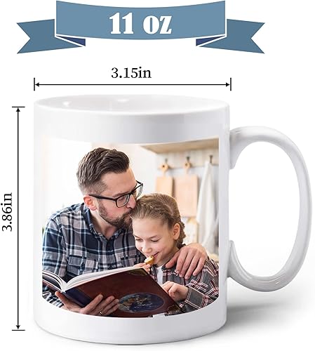 Miniatura 7 de Taza de café personalizada con foto de 11 oz en ambos lados, taza personalizada con tu imagen, logotipo, texto, regalos personalizados para mamá,