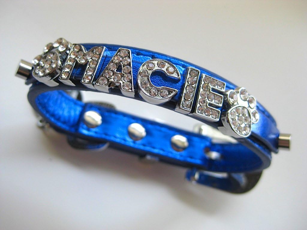 House of Furbaby Personalized Dog Collar | Maritime Blue Dog Collar | XS S M L XL (S w/Leash)