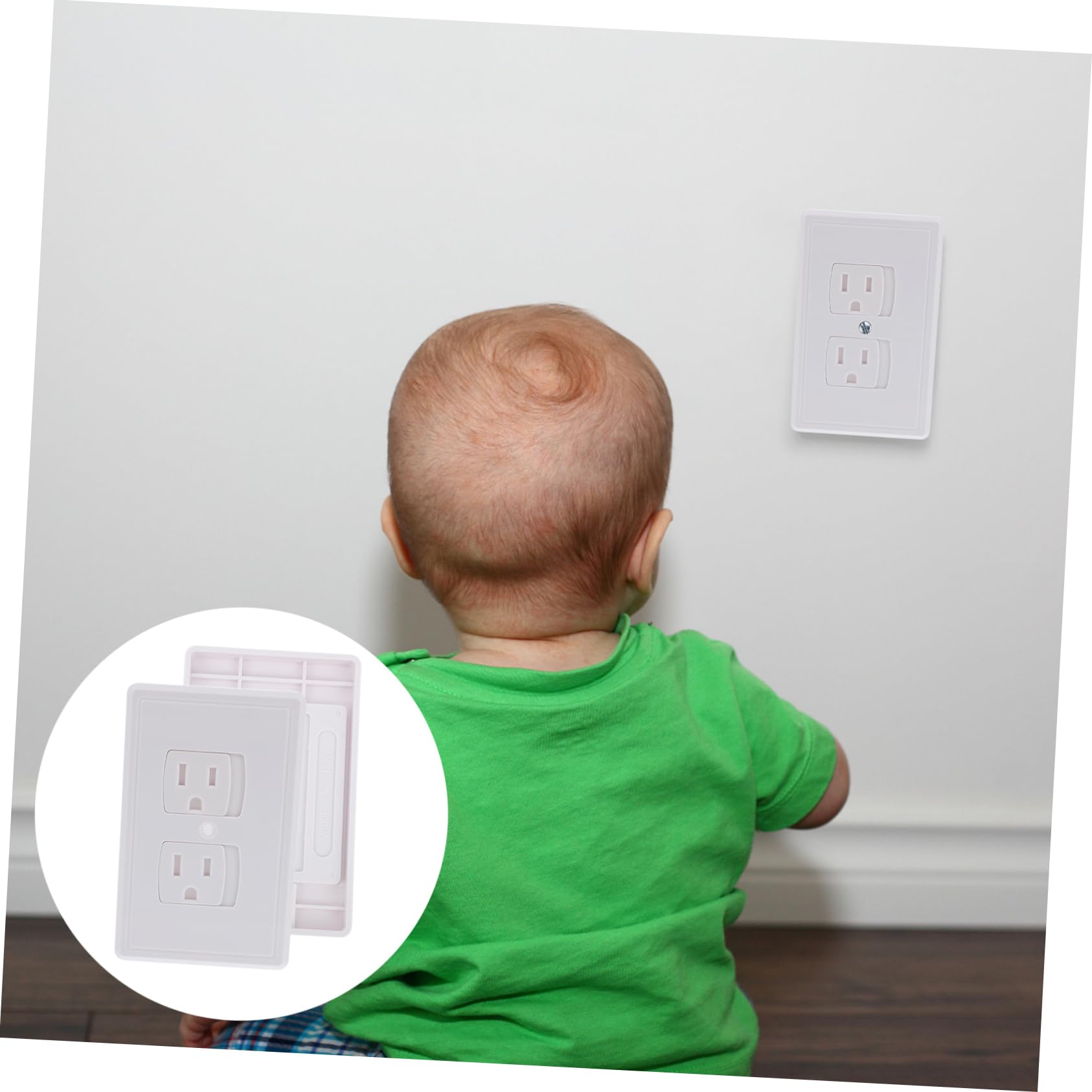 2 Sätze Steckdosenschutzabdeckung Außen Im Freien Beschützer Babysicher Kabel Buchse Eckenschutz Kindersicher Lichtschalterabdeckung Stecker Versteck Netz Tür Weiß Abs 4 Stück * 2 DOITOOL