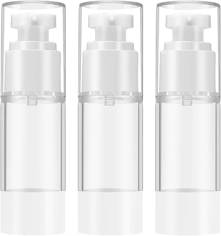 Frascos recarregáveis com bomba Qeuly SN-30, 50 mL, Pacote com 3
