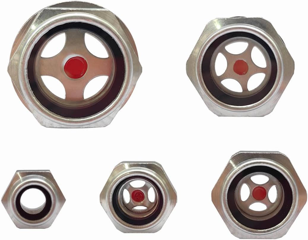 Air Compressor Oil Sight Glass G1/4'' G3/8'' G1/2'' G3/4'' G1'' 5pcs