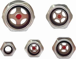 Air Compressor Oil Sight Glass G1/4'' G3/8'' G1/2'' G3/4'' G1'' 5pcs Level Gauge Compressor Sight Glass Oil Tank Gauge