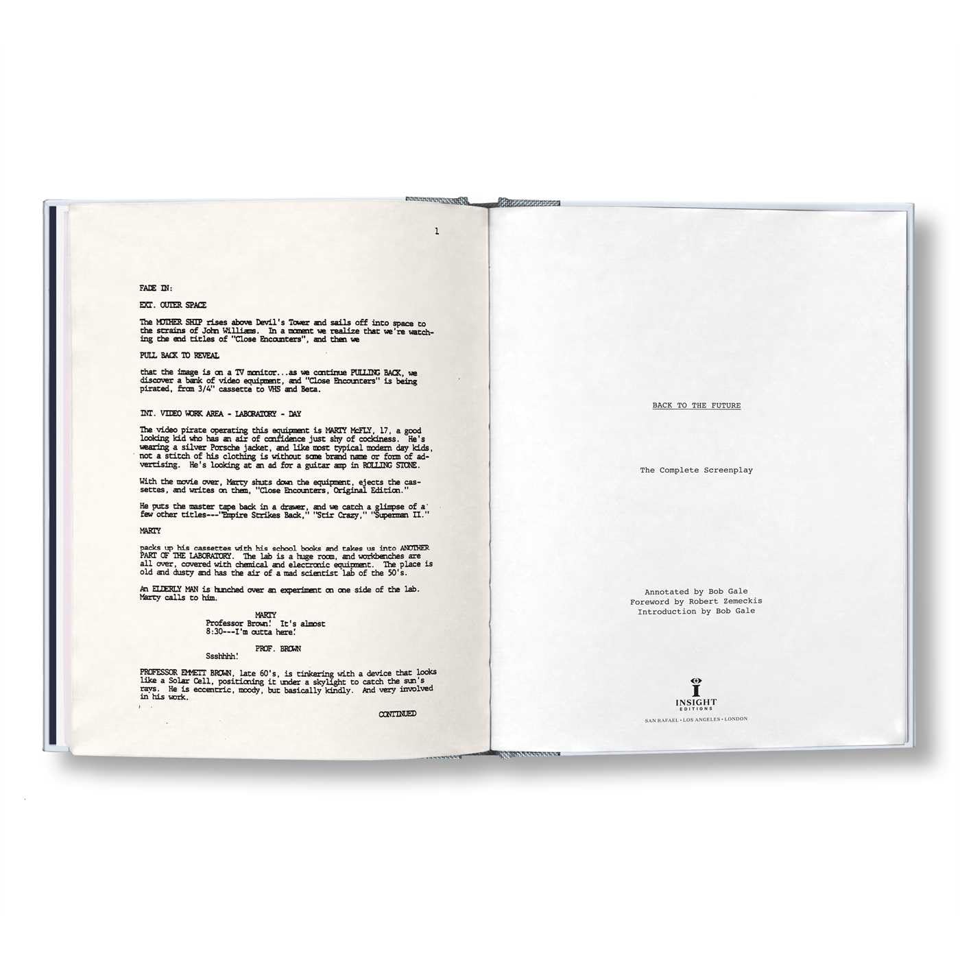 Back to the Future Script Book