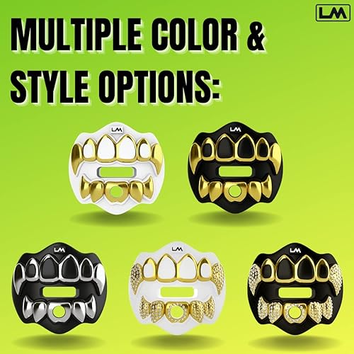 Miniatura 7 de Loudmouth - Protector bucal de fútbol, boquilla de fútbol 3D cromada, se adapta a adultos y jóvenes, accesorios de fútbol (Grillz 3D, cromo