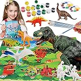 🎁 【Regalo perfecto para niños】 ： Los juegos de manualidades y pinturas de dinosaurios son regalos perfectos para niños de 3 4 5 6 78 niños de 9 años, como regalos de cumpleaños, regalos para el día del niño, regalos de Navidad, regalos de educación para el aprendizaje, regalos para fiestas temáticas, regalos familiares, etc. También es un regalo ideal para niños a los que les gustan los dinosaurios. Cuando el niño recibe un regalo, él está muy feliz.