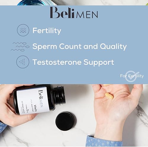 Miniatura 4 de Beli Apoyo de fertilidad multivitamínico prenatal para hombres, salud mejorada de los espermatozoides, recuento de espermatozoides y motilidad,