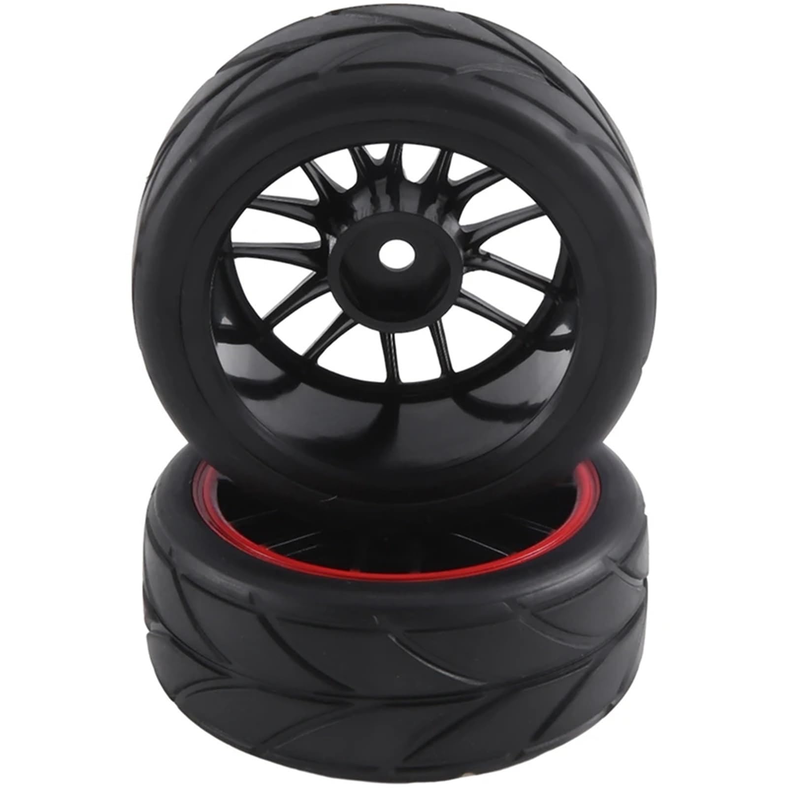 Ricambi Accessori Auto RC 1/10 RC On-Road per Auto da per Turismo, Parti di Ricambio, Accessori di Ricambio, 4 Cerchi Esagonali da 12 Mm, Pneumatici in Gomma da 2,59 Pollici