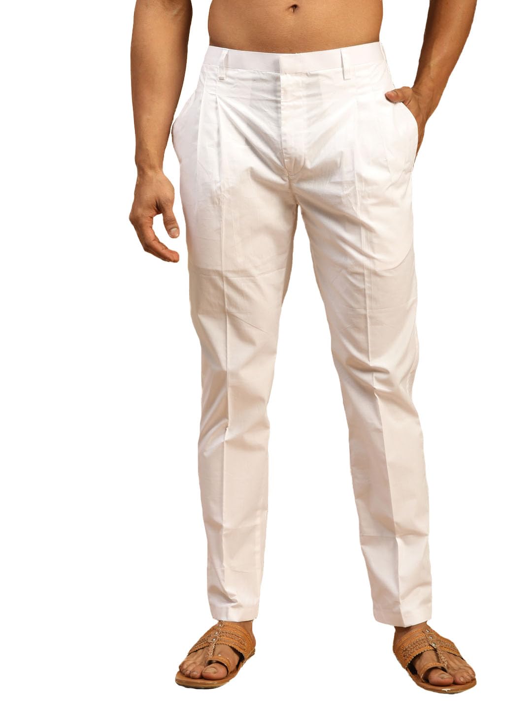 Men's - Pant Style Pyjama | Cotton Pleated Pant Style Pyjama For Men - Comfortable for Weddings, Festivals