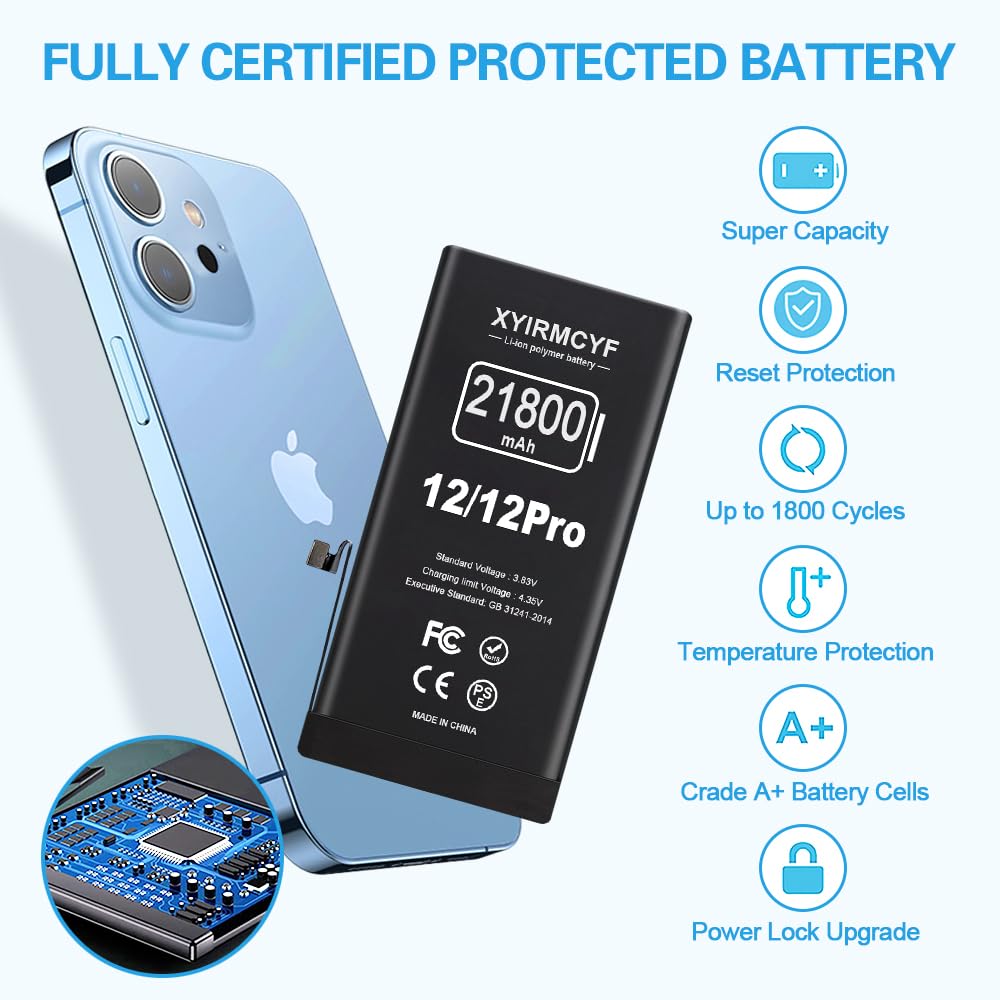 Amazon.com: XYIRMCYF 21800mAh Super Capacity Battery Compatible
