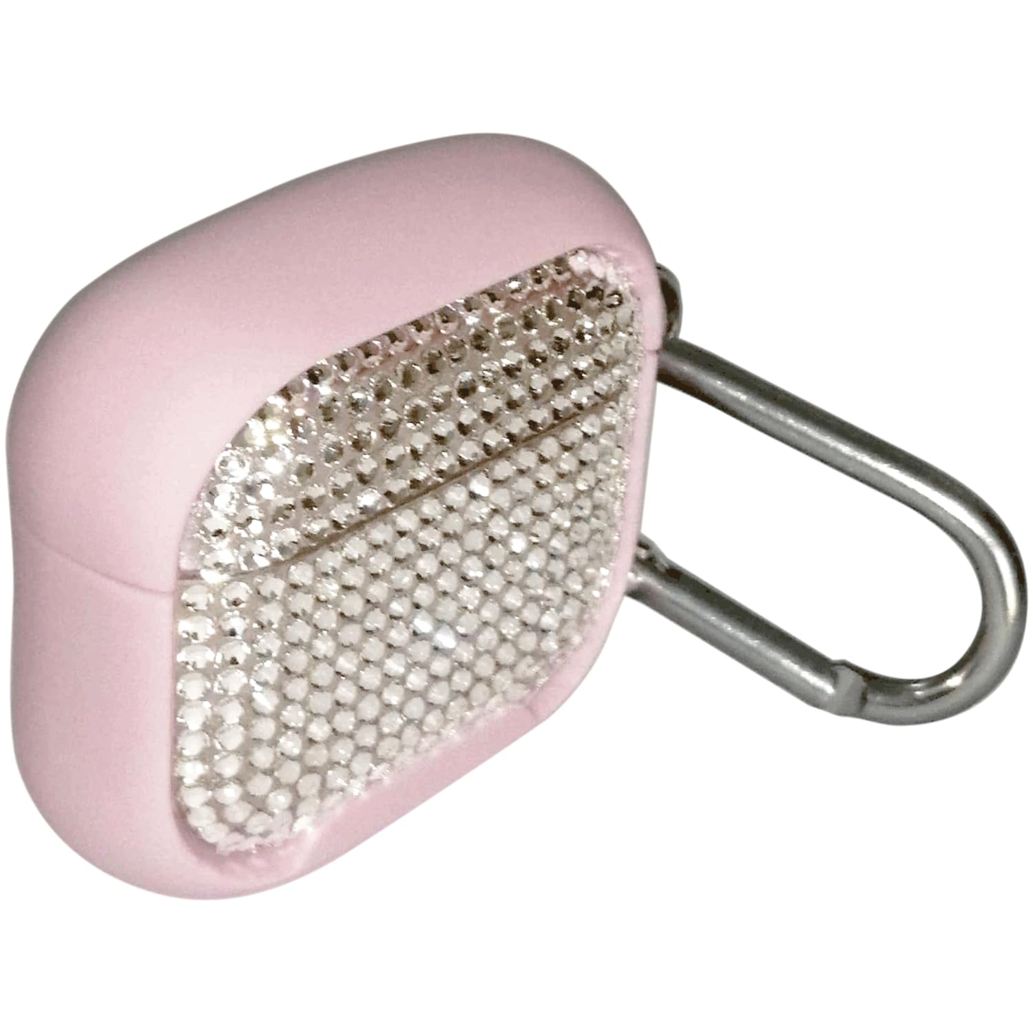 Bling Rhinestone Case for AirPods 3rd with Metal Keychain,High Quality Hand Glued Diamond Soft Silicone+Hard PC Protective Cover, Compatible with Apple AirPods 3rd Generation Charging Case