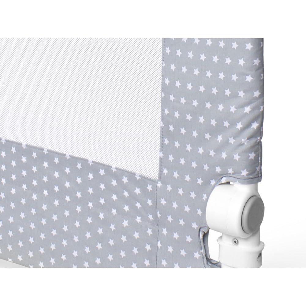 Interbaby Sponda Letto Bambini Pieghevole 150 cm | Barriera Anticaduta con Sbarra Letto | 18 mesi–5 anni | Compatibile Letto Singolo e Matrimoniale | Stella