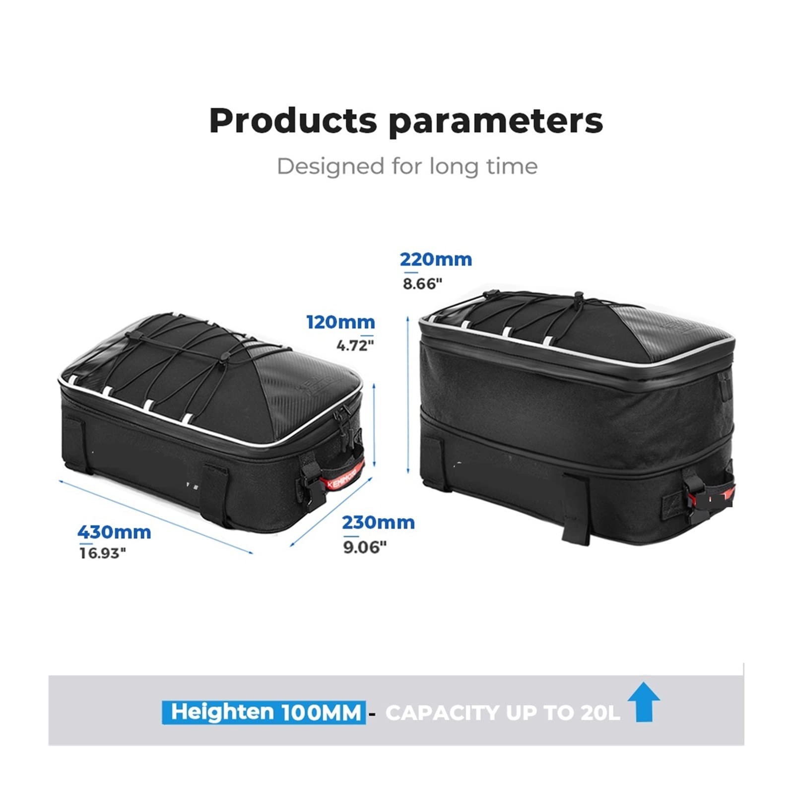 Zadeltas Voor BMW R1250GS F850GS F750GS Voor Adventure Top Case Innerlijke Bagage Tas Voor F850GS F750GS Voor LC Case Binnentas Zadeltas voor motorfietsen (Kleur : 1 Bag