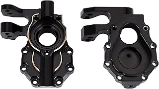 INJORA RC Brass Portal Housing 2pcs Counterweight Set for 1/10 RC Crawler Car TRX4 TRX6 Upgrade Partsï¼ˆBlackï¼‰