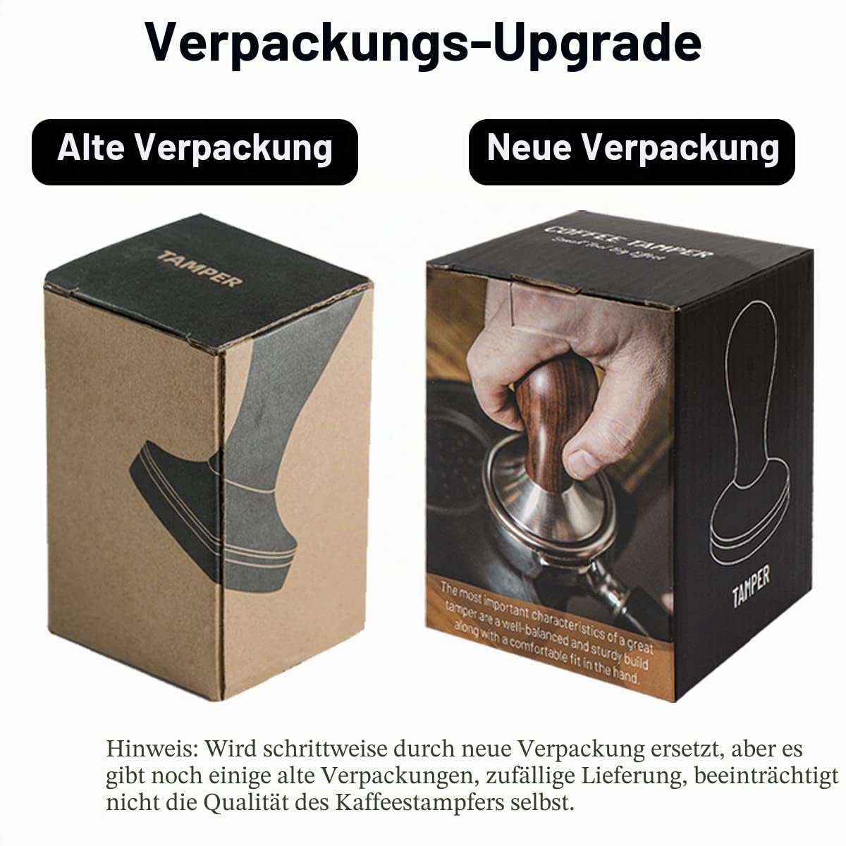 Espresso Tamper Set 58mm Kaffee Tamper Espresso Presse mit Tampermatte 304 Edelstahl Flachboden Holzgriff für Kaffeesatz Barista Espressomaschinen Zubehör