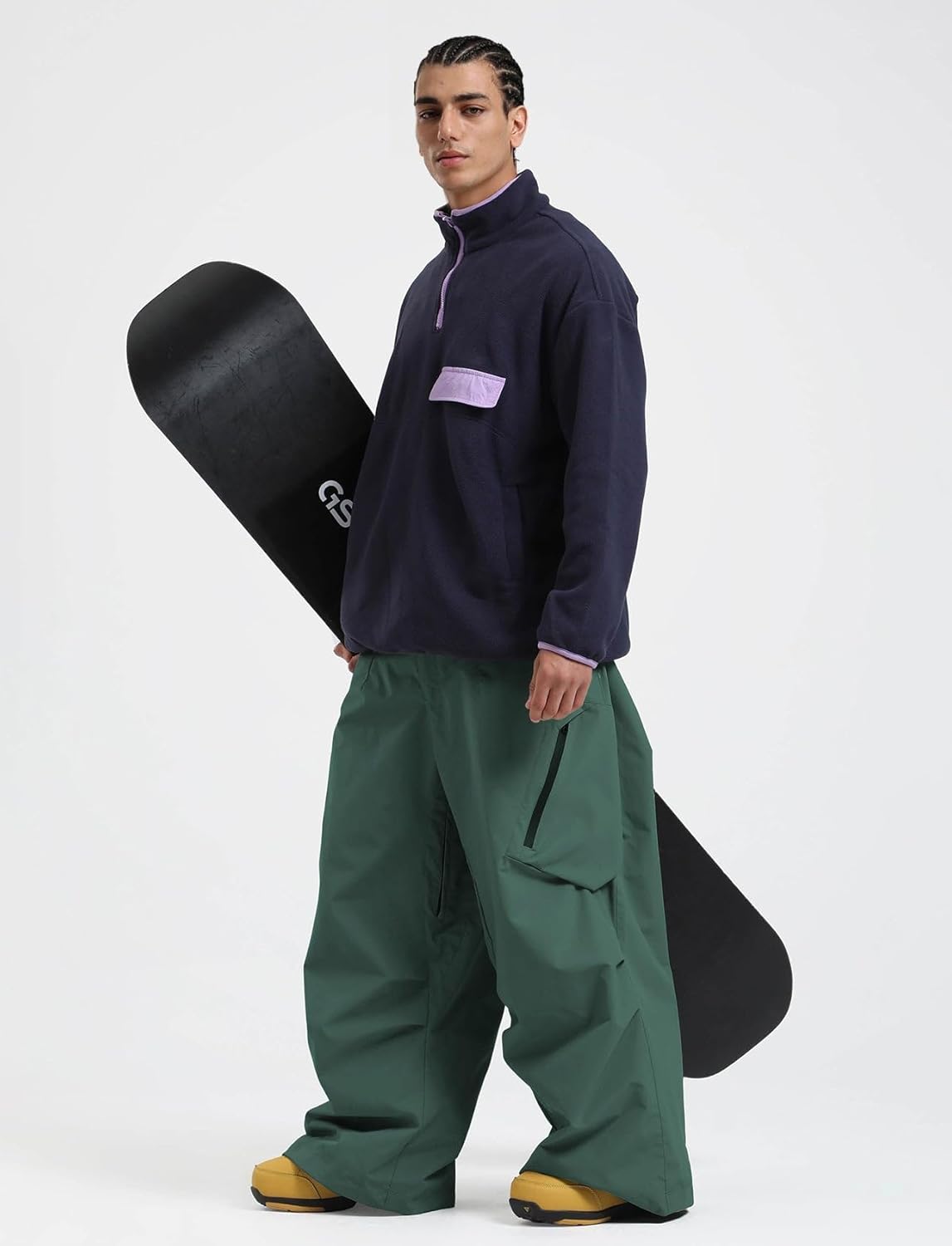 GSOU SNOW Mens Baggy Snowboard Pants Womens Snow Pants Loose Waterproof Ski Pants for Skiing - Image 4