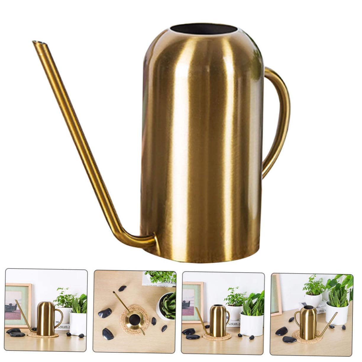 Regadera de Acero Inoxidable con Capacidad para Riego de Suculentas y Plantas Jardín y Mango Ergonómico para Fácil Manejo