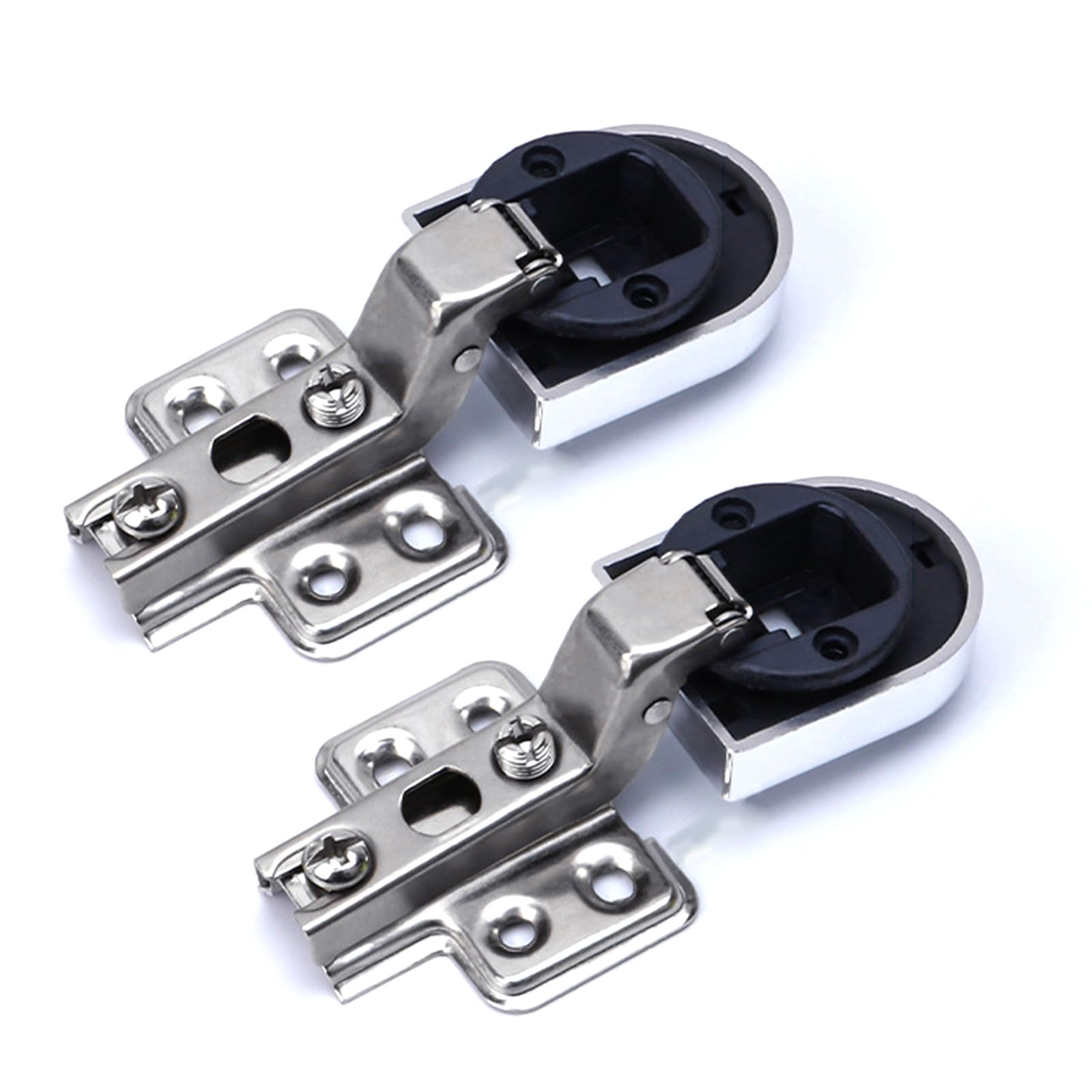 2Pcs Quiet Kitchen Cupboard Glass Door Hinge Clip Wine Cabinet Doors Damping Hinge Furniture Hardware Enduring Kitchen Cupboard Glass Door