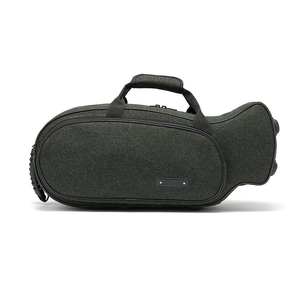Beaumont „Racing Tweed“ Trompetenkoffer Tasche für die meisten BB Trompete Lightcase Softcase Gigbag Instrumenten-Tragekoffer Umhängetasche Rucksack-Trageriemen wasserfest Geschenkidee