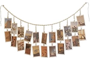 Boho-inspired Hanging Photo Display for Aesthetic Wall Decor