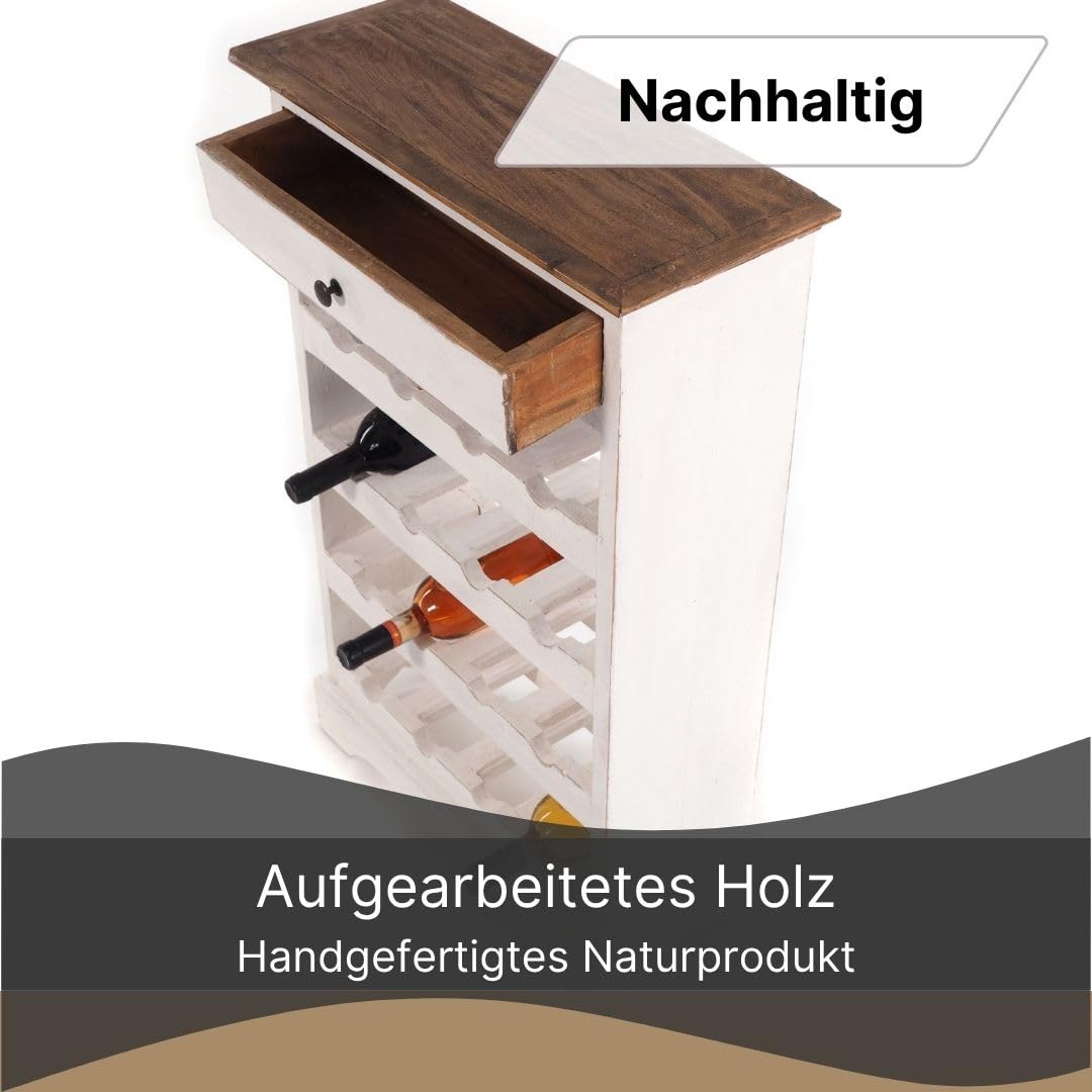 DESIGN DELIGHTS Étagère à Vin Rustique Cortez 85 En Bois