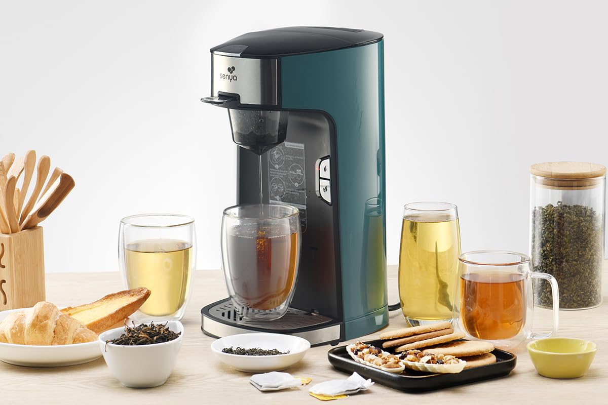 Machine à thé Tea Time SENYA, théière électrique 1415 W avec infuseur amovible