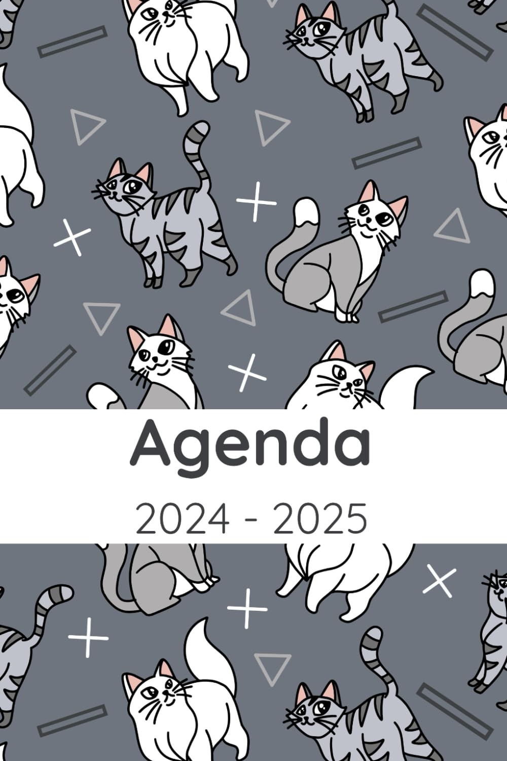 Agenda 2024-2025: Regalo para Amantes de los Gatos, Animales, Mascotas, Mamá Gato, Veterinario, Calendario 24-25 Vista Semanal y Mensual
