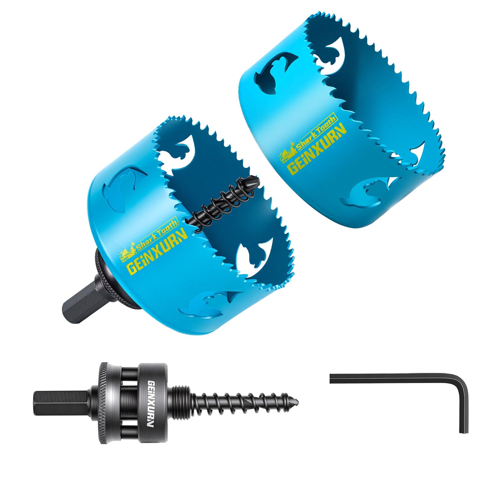 Geinxurn 2-1/2 in(64mm) Hole Saw Set, HSS Bi-Metal Hole Cutt -22