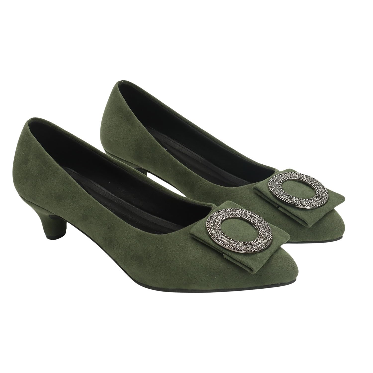 Sole Saga Stylish And Cushioned Style With Confidence Heels For Women | Synthetic Material | Dark Green Color | Size : 4 (B0DBJ2YVMY) Amazon Price History, Amazon Price Tracker