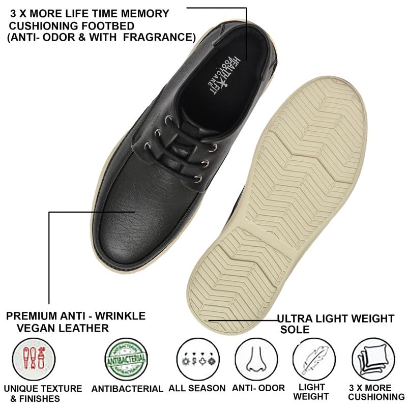 Image of HEALTH FIT Super Comfortable & Breathable Soft Sole Ultra-Lightweight Shoes Everyday Stylish & Durable Classic Design Shoe for Men's 1733