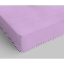 Lenzuolo Sotto con Angoli Letto Matrimoniale, Cotone, Made in Italy, Lenzuola 170×200 con Angolo elasticizzato 25cm, Lilla