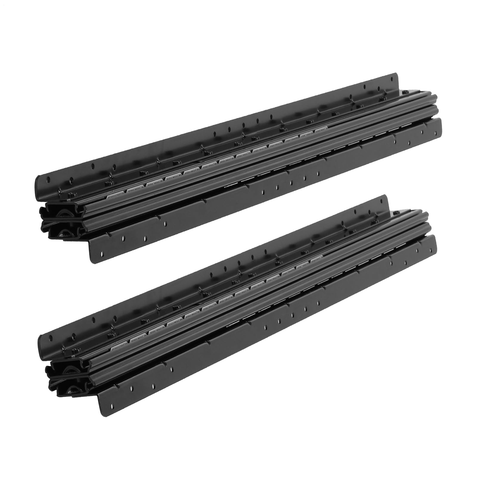 1 Pair Undermount Heavy Duty Drawer Slides 24 Inch 264 lb Load Capacity Bottom Mounted Full Extension Ball Bearing Hidden Stair Rails Cabinet Concealed Runner Glide,Black