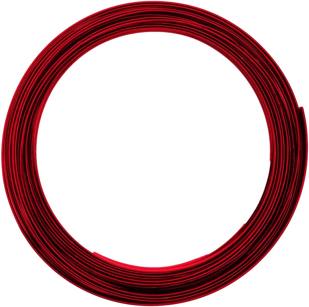 Vaessen Creative Aluminium Flat Wire 5x1mm 5m red,