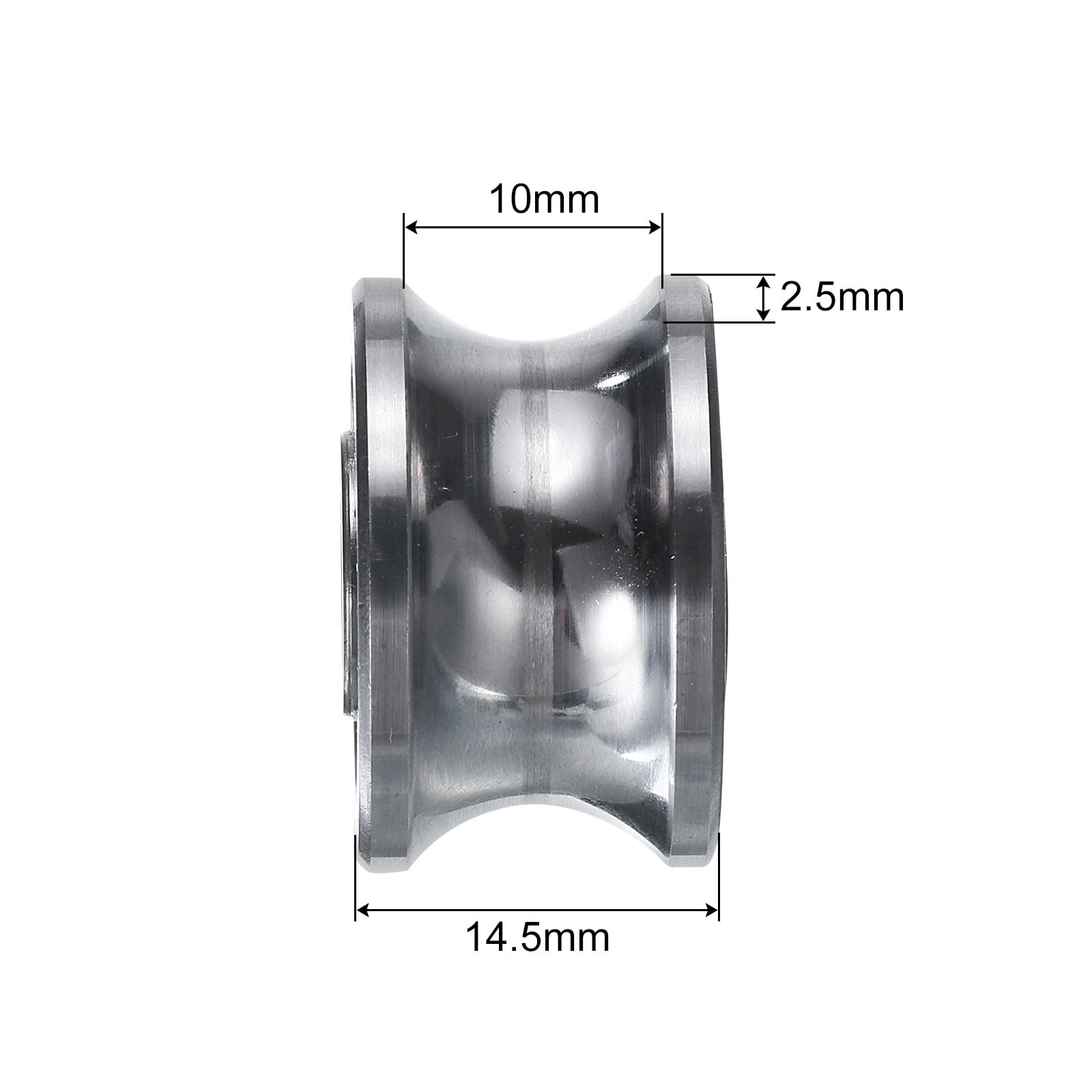 uxcell Lot de 12 roulements à rainure en U SG22 8 x 22,5 x 14,5 mm GCr15 en acier chromé ABEC3