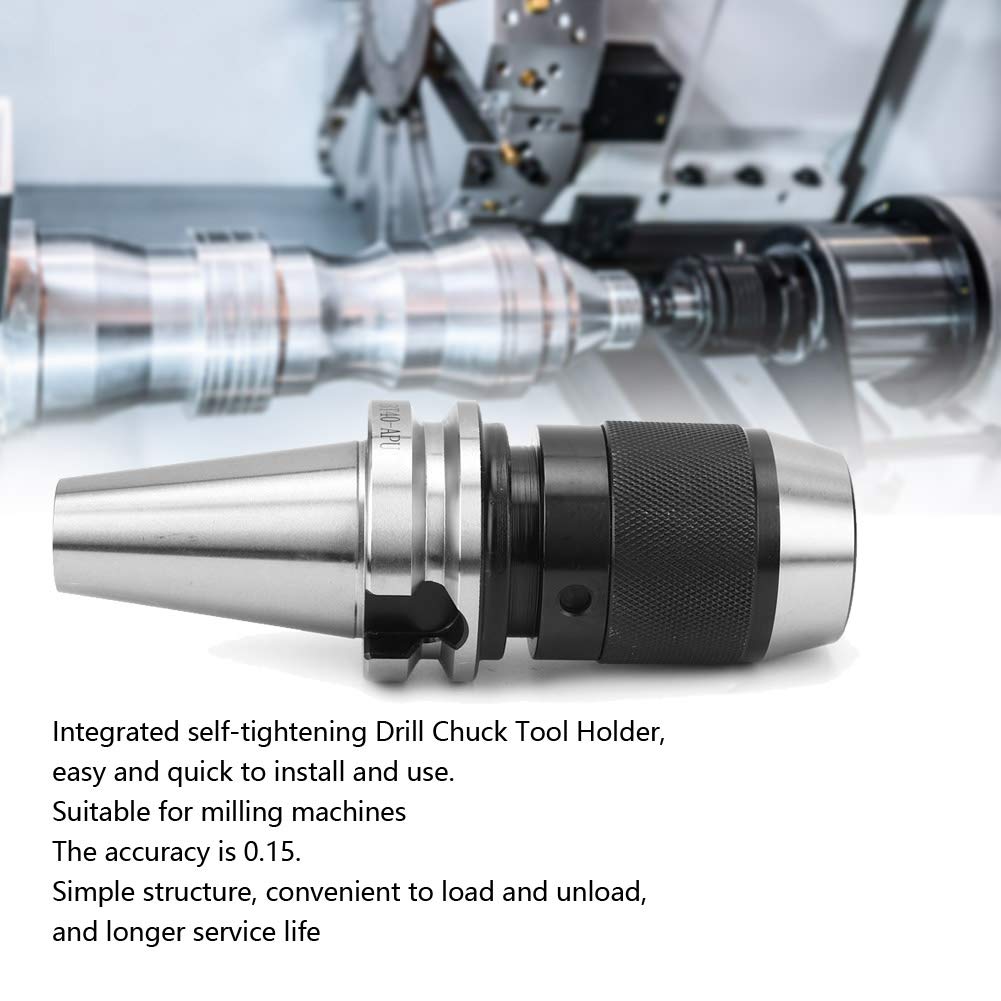 ANKROYU BT40 Drill Chuck Tool Holder, Carbon Steel Drill Collet Tool Holder, Self Tightening CNC Drill Chuck, CNC Tool Holder for Milling Machine (BT40-APU13)